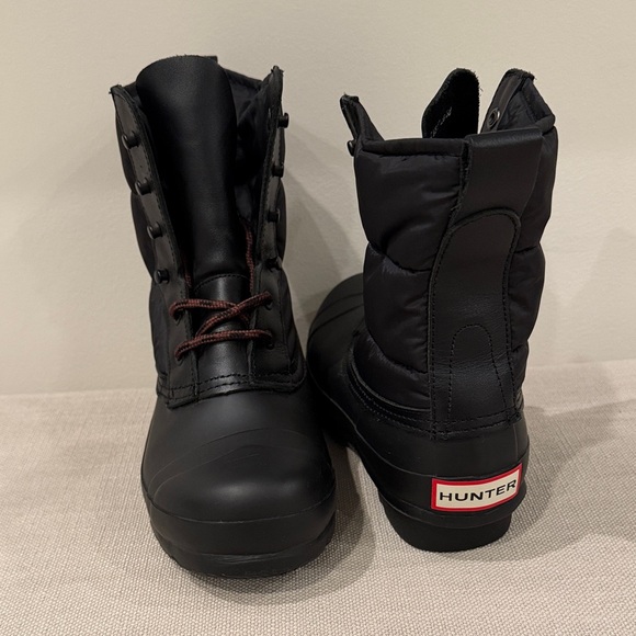 Hunter Original Insulated Lace-Up Snow Boots – Black – Never Worn Size 7 - Picture 1 of 9